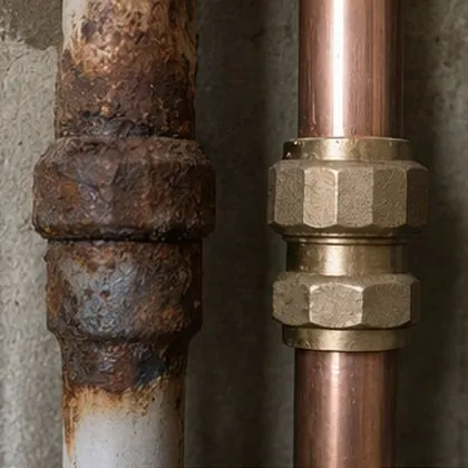 A before and after comparison
