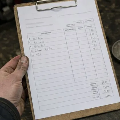 A cost breakdown format