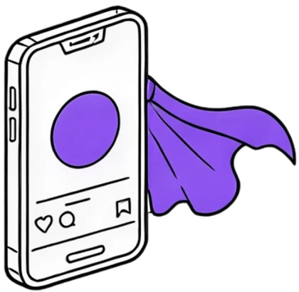 A phone wearing a superhero cape