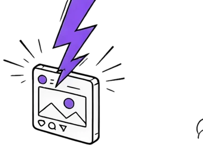 A post with a lightning bolt